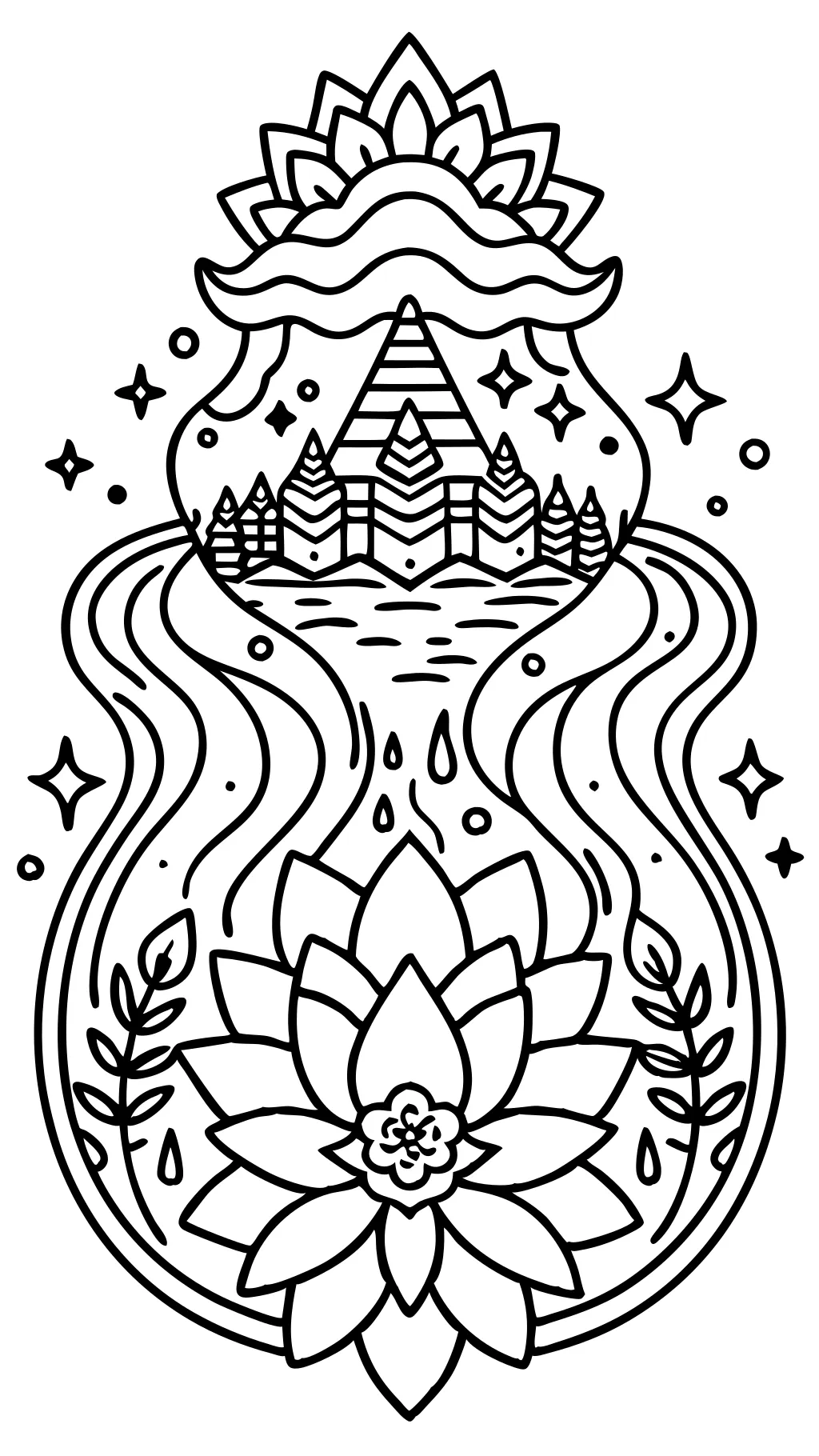 printable full page stress relief coloring pages